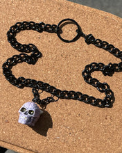 Load image into Gallery viewer, Handmade Hand Painted Skull Chunky Black Chain Necklace