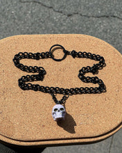 Load image into Gallery viewer, Handmade Hand Painted Skull Chunky Black Chain Necklace
