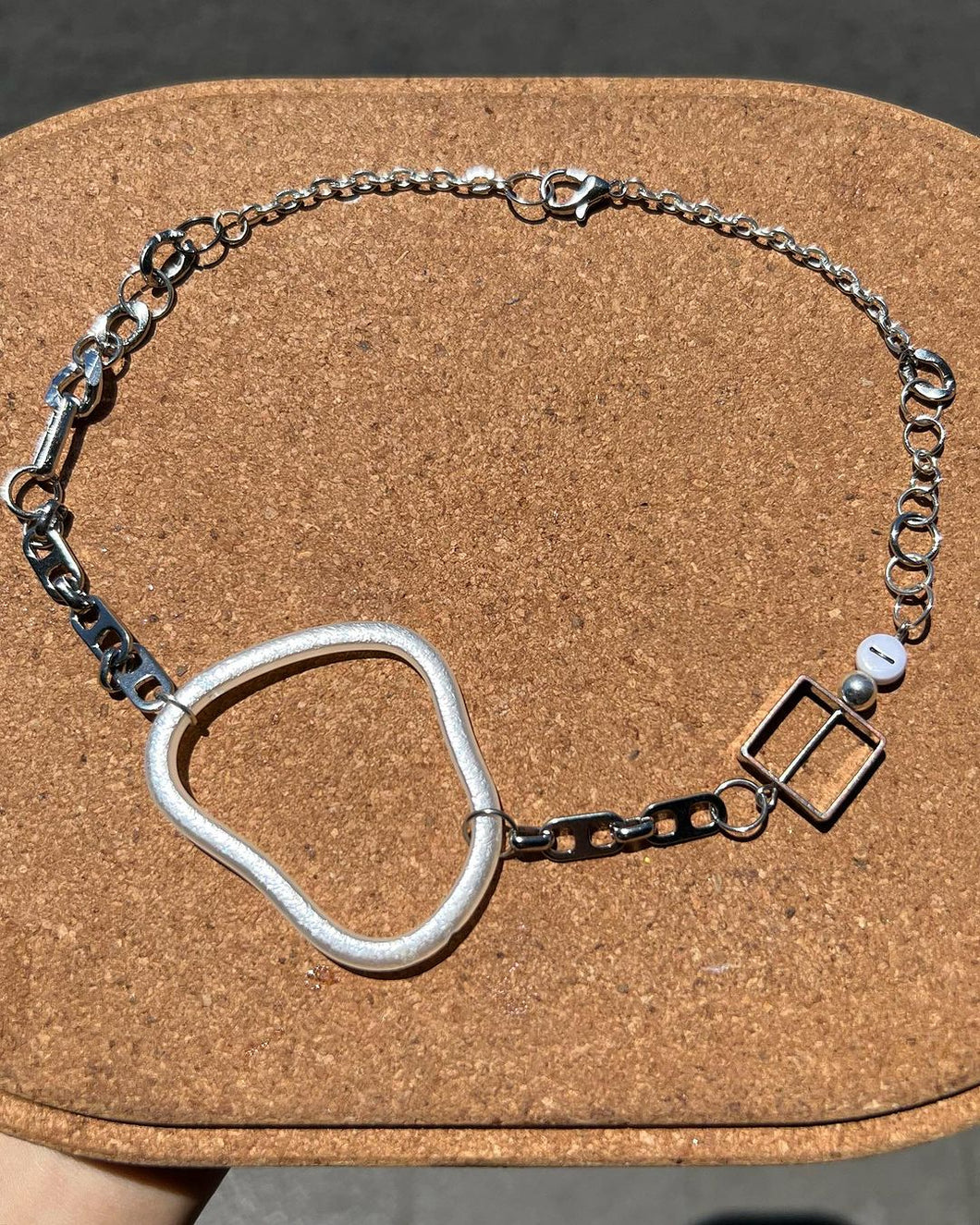 Handmade Chunky Alternating Chain Necklace
