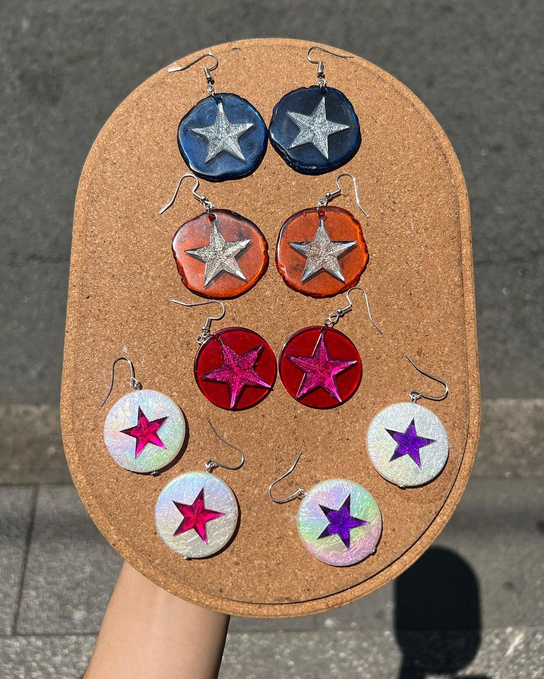 Circle Star Earrings