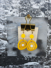Load image into Gallery viewer, Handmade Yellow Flower Circle Earring