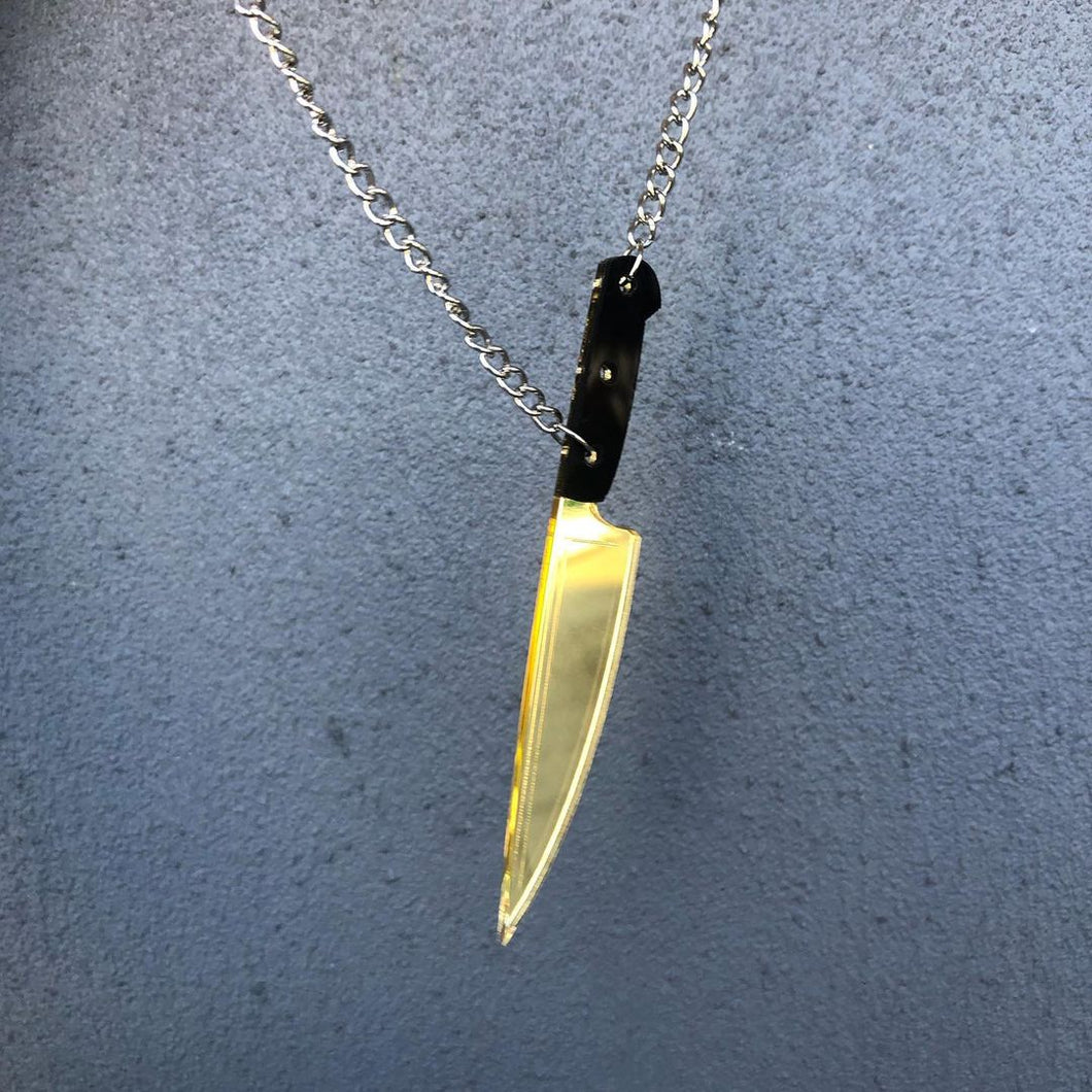 Knife Necklace Silver Chain
