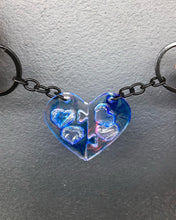 Load image into Gallery viewer, Handmade Resin Love Heart Half Couple Matching Keychains or Earrings