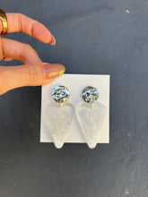 Load image into Gallery viewer, Clear Heart Shaped Handmade Resin Earrings with Bubble Wrap