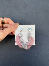 Load image into Gallery viewer, Pink Diamond Handmade Resin Earrings
