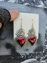 Load image into Gallery viewer, Handmade Sacred Heart Earrings
