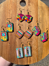 Load image into Gallery viewer, Neon retro acrylic earrings.
