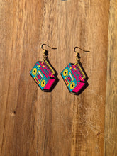 Load image into Gallery viewer, Neon retro acrylic earrings.
