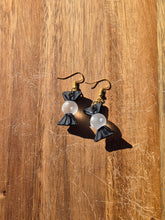 Load image into Gallery viewer, Glass polka dot twist wrap candy earrings.
