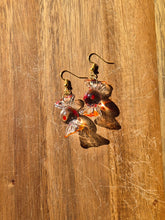 Load image into Gallery viewer, Glass polka dot twist wrap candy earrings.
