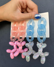 Load image into Gallery viewer, Handmade Balloon Dog Chunky Chain Earrings
