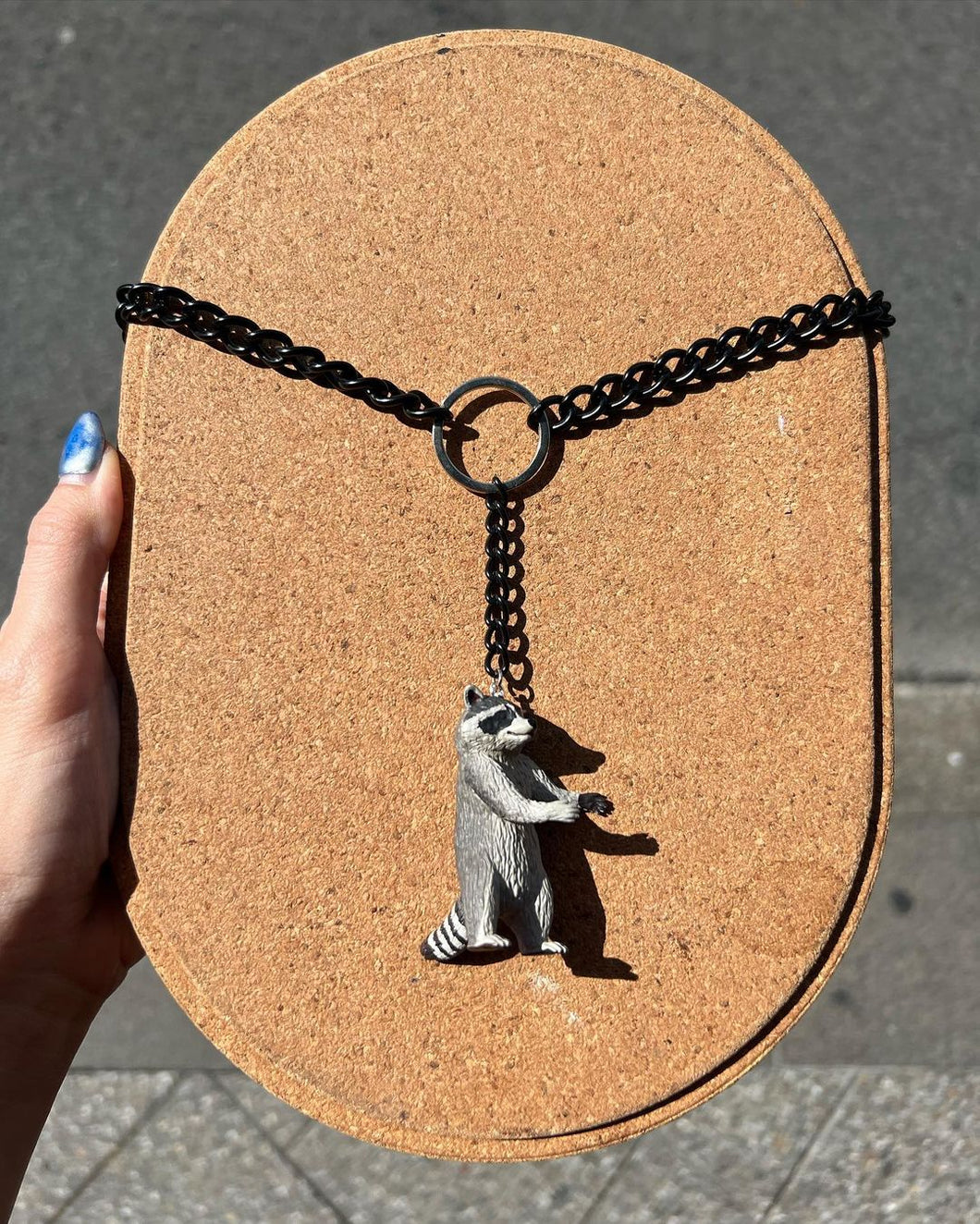 Handmade Raccoon Necklace