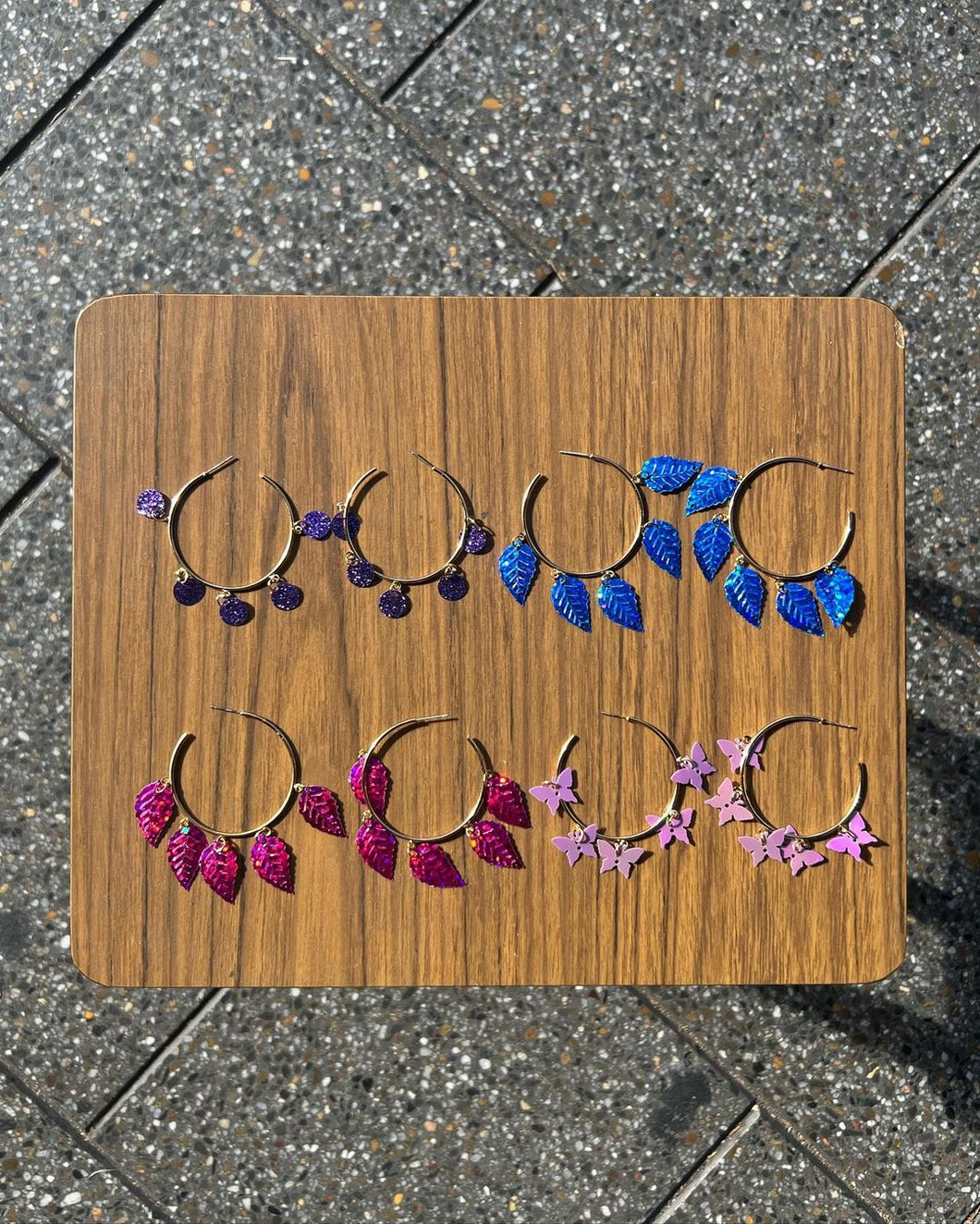 Handmade Hoop Sparkle Earrings