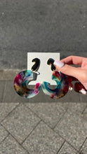 Load image into Gallery viewer, Handmade Resin Round Rainbow Earrings
