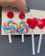 Load and play video in Gallery viewer, Handmade Lollipop Earrings
