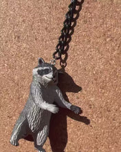 Load and play video in Gallery viewer, Handmade Raccoon Necklace
