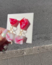 Load and play video in Gallery viewer, Handmade Red Resin Earrings
