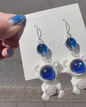 Load and play video in Gallery viewer, Handmade Resin and Astronaut Charm Earrings
