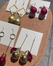 Load and play video in Gallery viewer, Handmade Christmas Bauble Earrings
