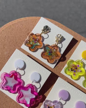 Load and play video in Gallery viewer, Handmade Colour Frame Resin Earrings
