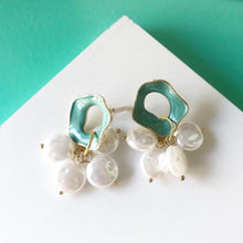 Load image into Gallery viewer, Flowers on Resin Earrings
