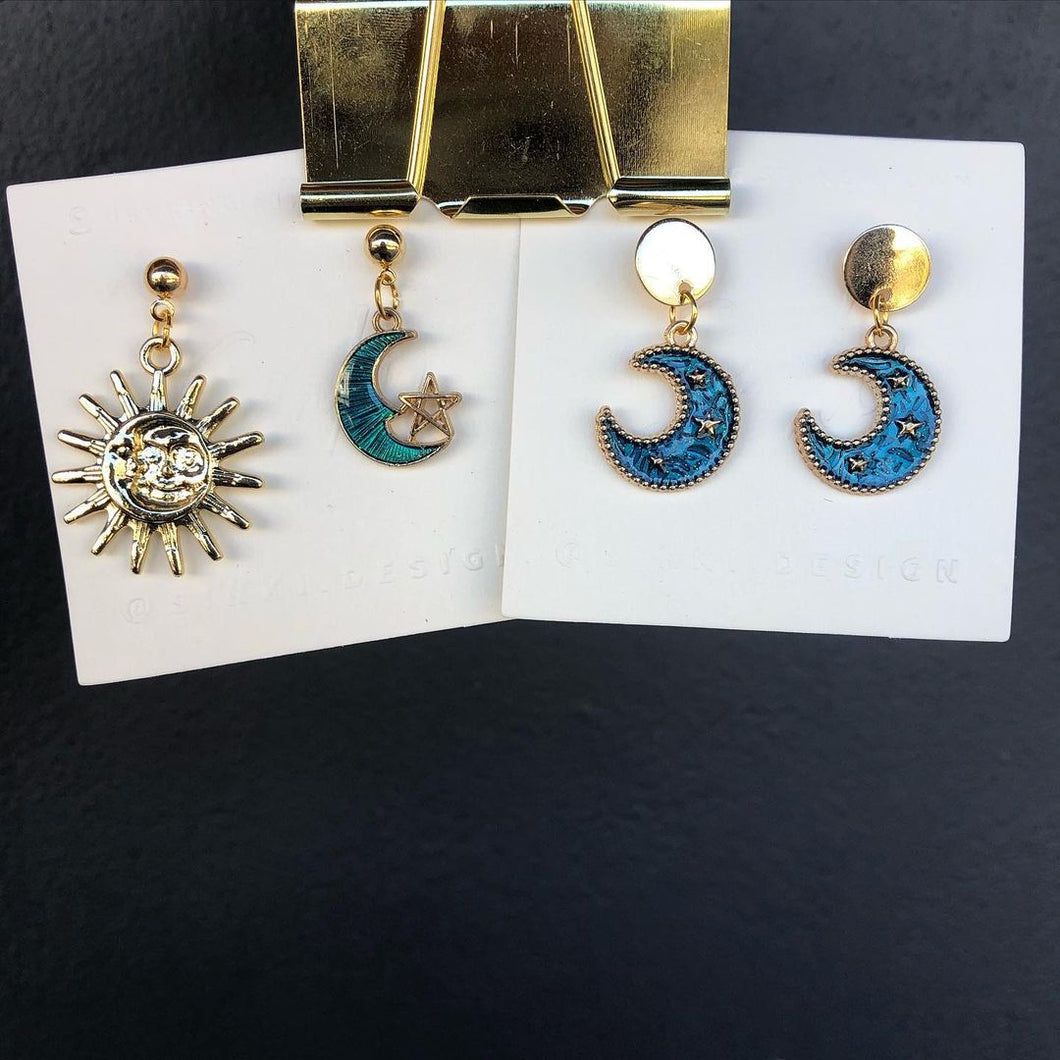 Sun and Moon earrings