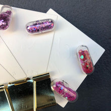 Load image into Gallery viewer, Pill Capsule glitters earrings
