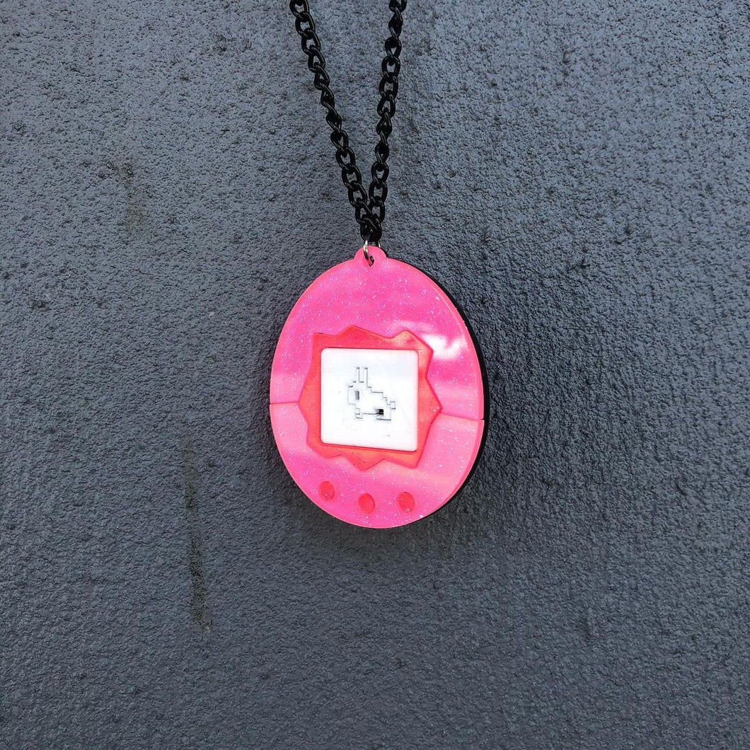 Pink Gaming Machine Rabbit Necklace