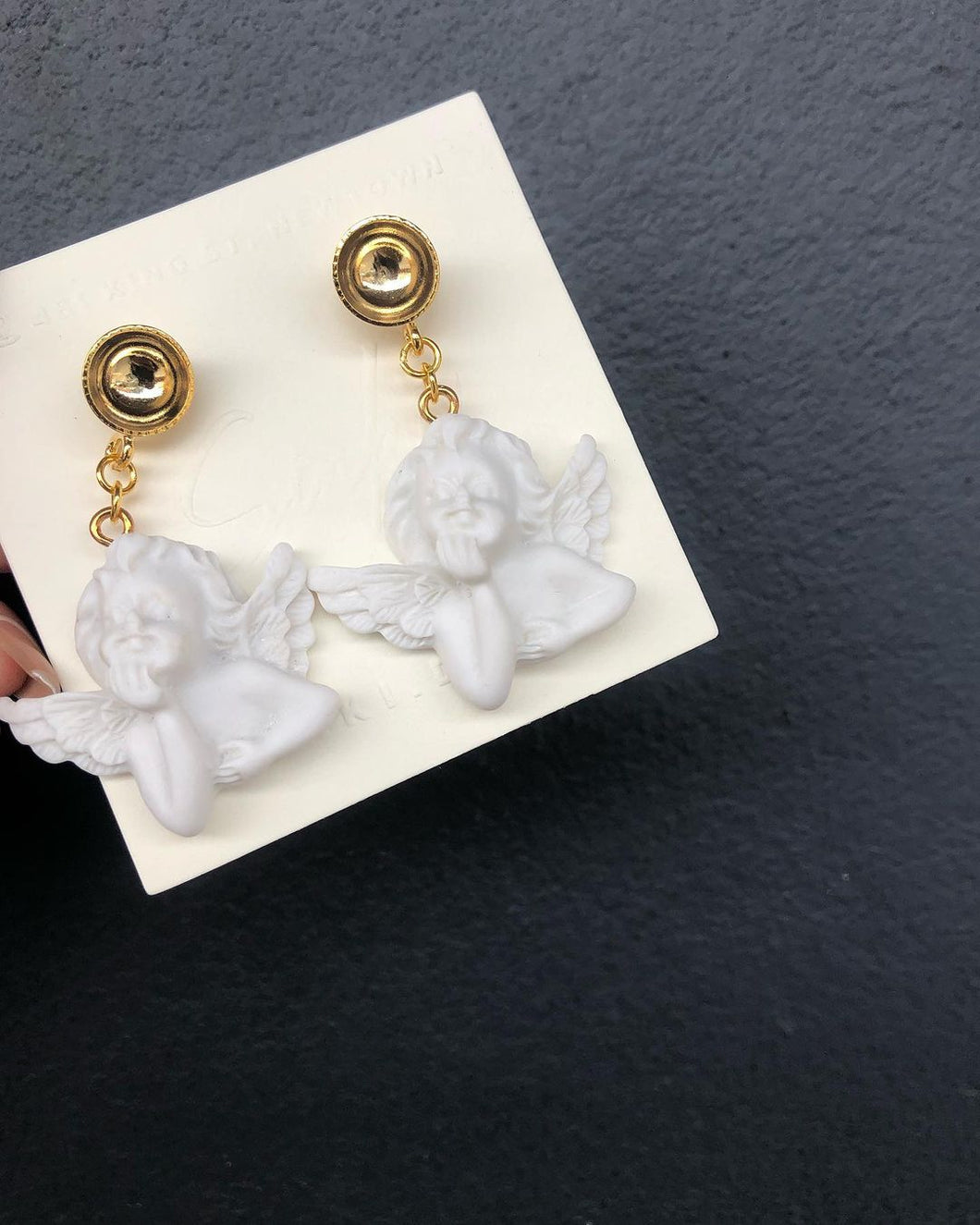 White Angel Earrings