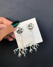 Load image into Gallery viewer, Handmade resin tree branch with glitters Earrings
