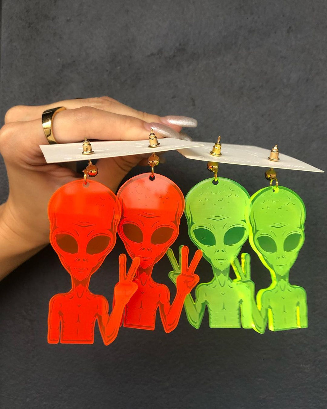 Aliens yeah earrings