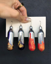 Load image into Gallery viewer, Nang Earrings with acrylic paint cream charger
