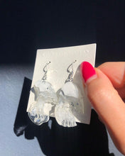 Load image into Gallery viewer, Handmade Silver flakes Resin Earrings
