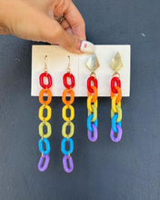 Load image into Gallery viewer, Handmade Rainbow Chain Earring
