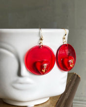 Load image into Gallery viewer, Flowers on Resin Earrings
