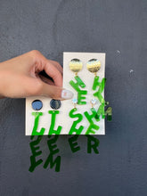 Load image into Gallery viewer, Green Acrylic Pronoun Earrings
