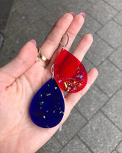 Load image into Gallery viewer, Water Drop Resin Red/Blue Necklaces
