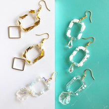 Load image into Gallery viewer, Square Shape Resin Drop Earrings
