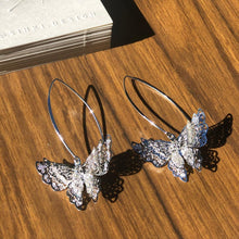 Load image into Gallery viewer, Hollow Out Butterfly Drop Earrings
