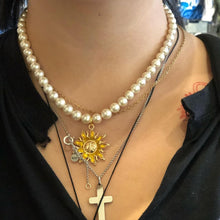 Load image into Gallery viewer, Gold Sun handmade Real-Pearls Necklace
