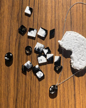 Load image into Gallery viewer, Black &amp; White Resin with Styrofoam Necklace
