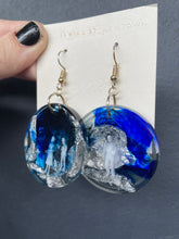 Load image into Gallery viewer, Handmade Resin Blue Marble People Earrings
