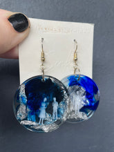 Load image into Gallery viewer, Handmade Resin Blue Marble People Earrings
