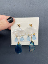 Load image into Gallery viewer, Handmade Resin Cloud Raindrop Earrings
