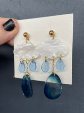 Load image into Gallery viewer, Handmade Resin Cloud Raindrop Earrings
