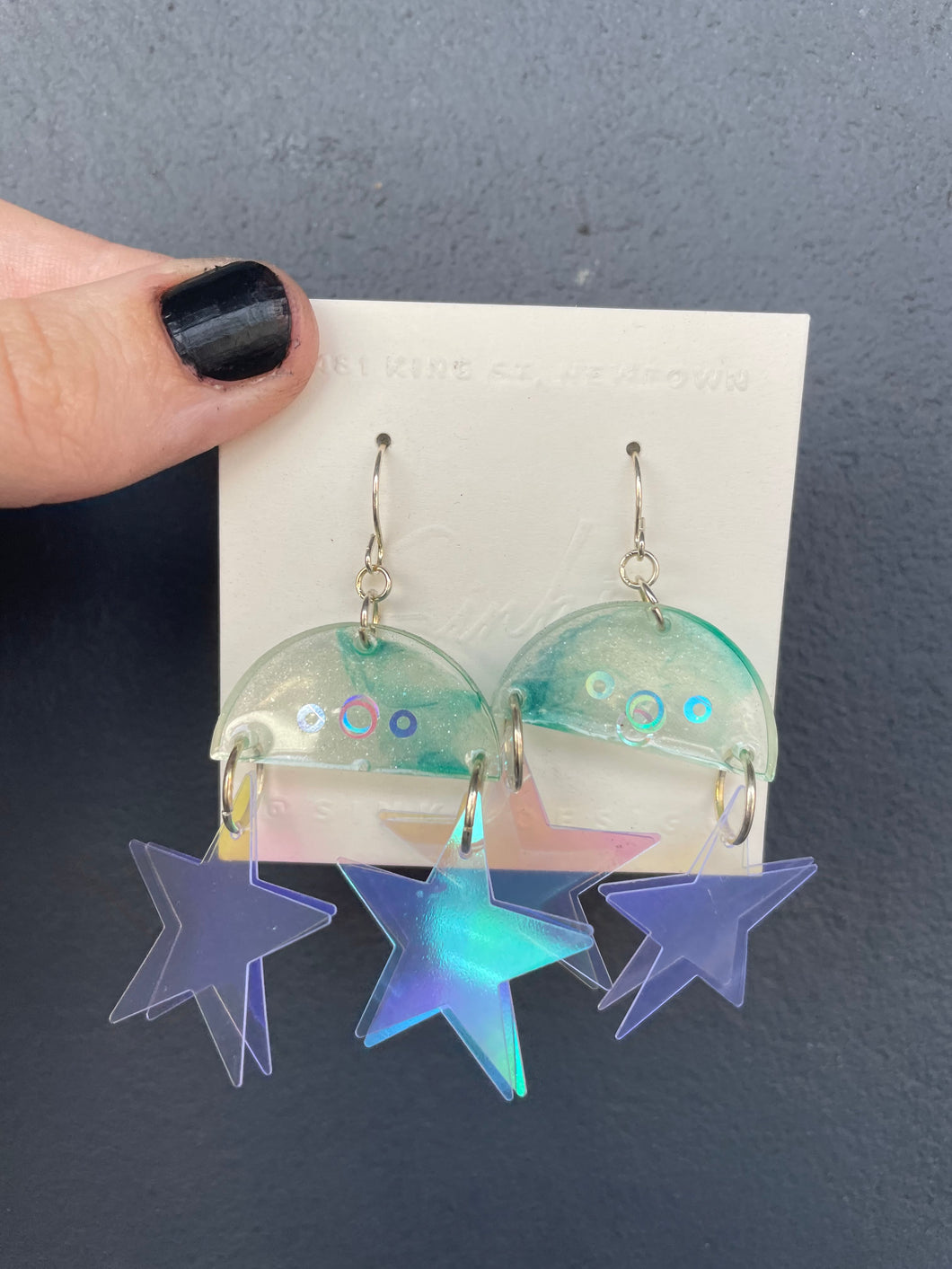 Handmade Resin Star Earrings