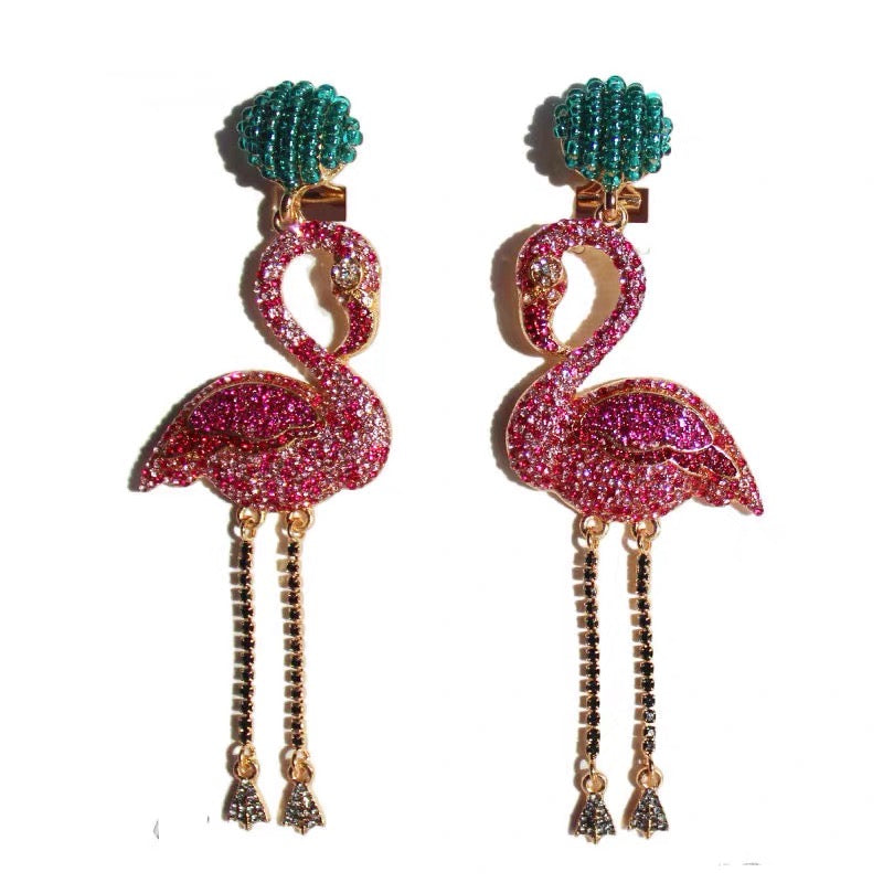 Bling Bling Flamingo Earrings