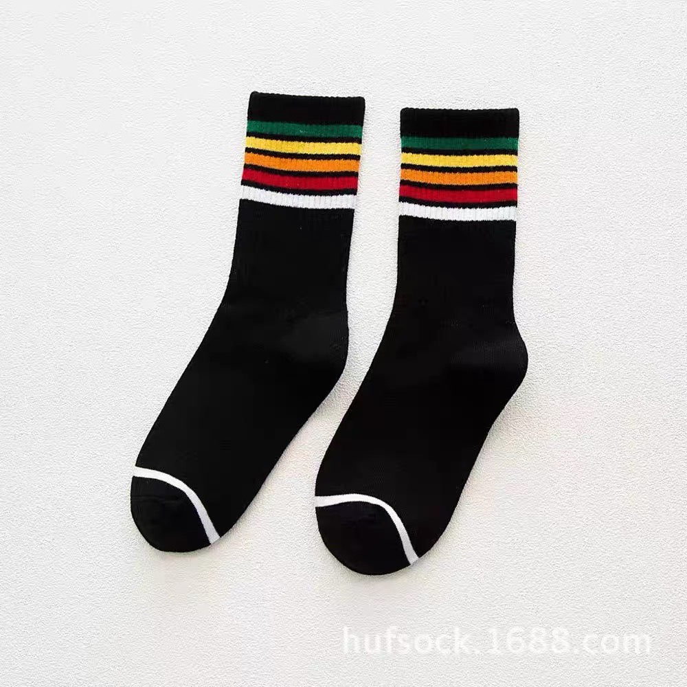 Rainbow Long Ankle Socks