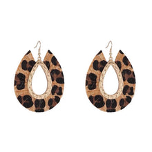 Load image into Gallery viewer, Animal Patterned Faux-leather Earring
