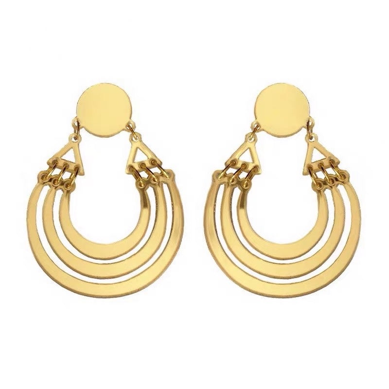 Gold Mirror Earrings